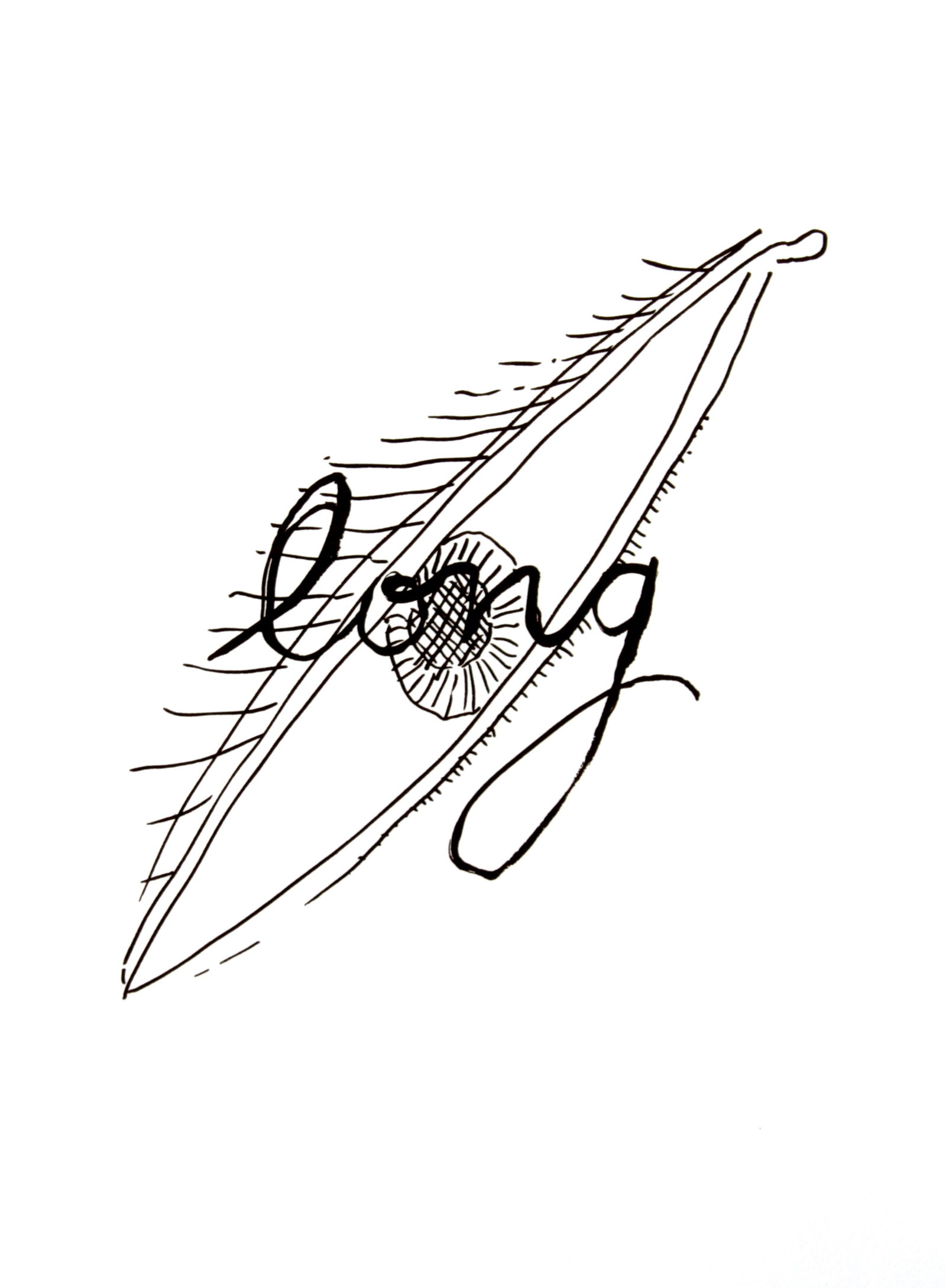 Man Ray - Long: Artist: Man Ray Title: Long Year: 1948 Dimensions: 15in. by 11.25in. Edition: From the limited edition of 150 Publisher: Editions Pierre Belfond Paris Suite: Alphabet pour Adultes Medium: Original