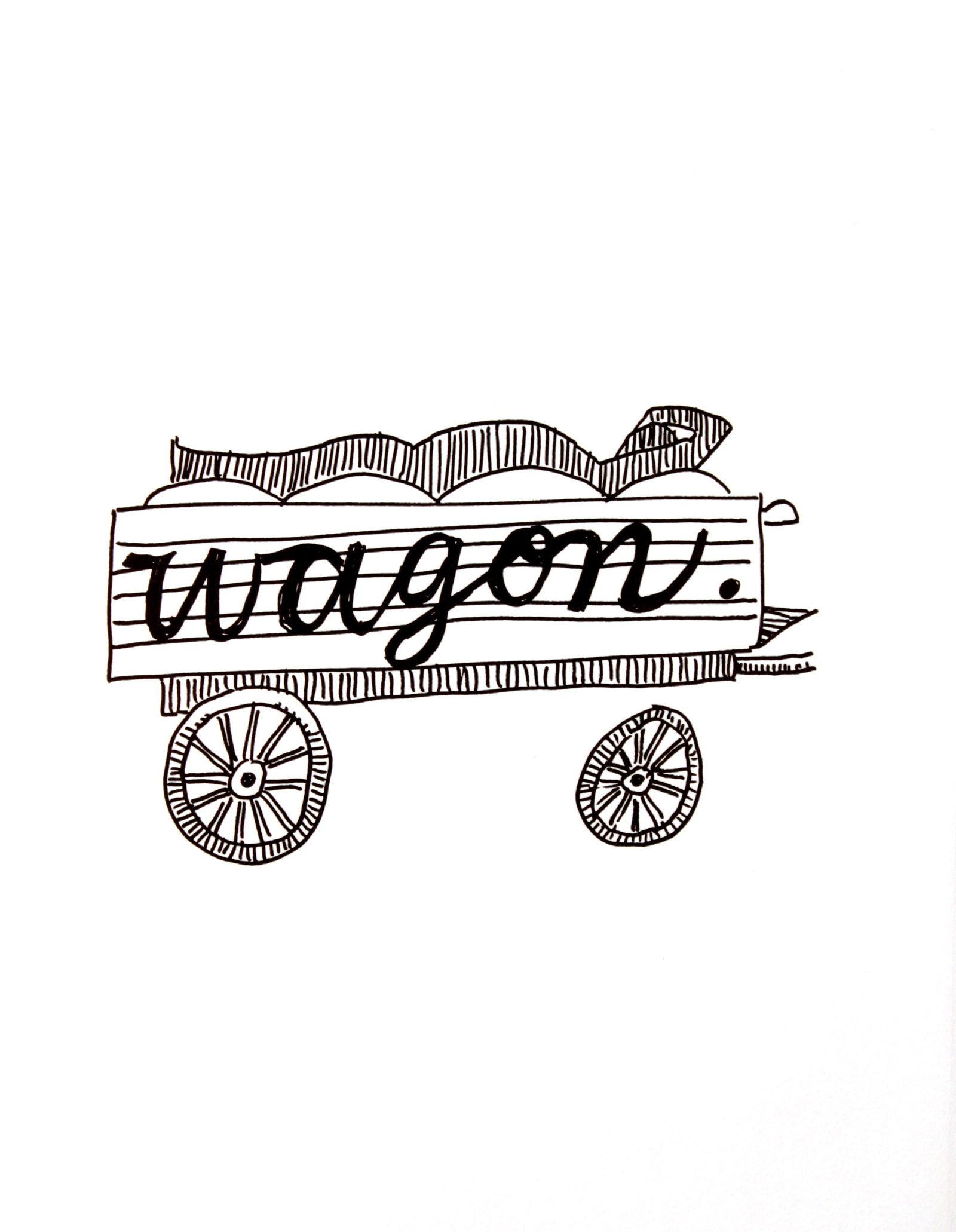 Man Ray - Wagon: Artist: Man Ray Title: Wagon Year: 1948 Dimensions: 15in. by 11.25in. Edition: From the limited edition of 150 Publisher: Editions Pierre Belfond Paris Suite: Alphabet pour Adultes Medium: Original