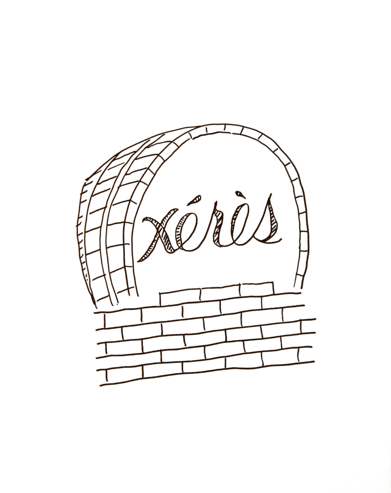 Man Ray - Xeres: Artist: Man Ray Title: Xeres Year: 1948 Dimensions: 15in. by 11.25in. Edition: From the limited edition of 150 Publisher: Editions Pierre Belfond Paris Suite: Alphabet pour Adultes Medium: Original