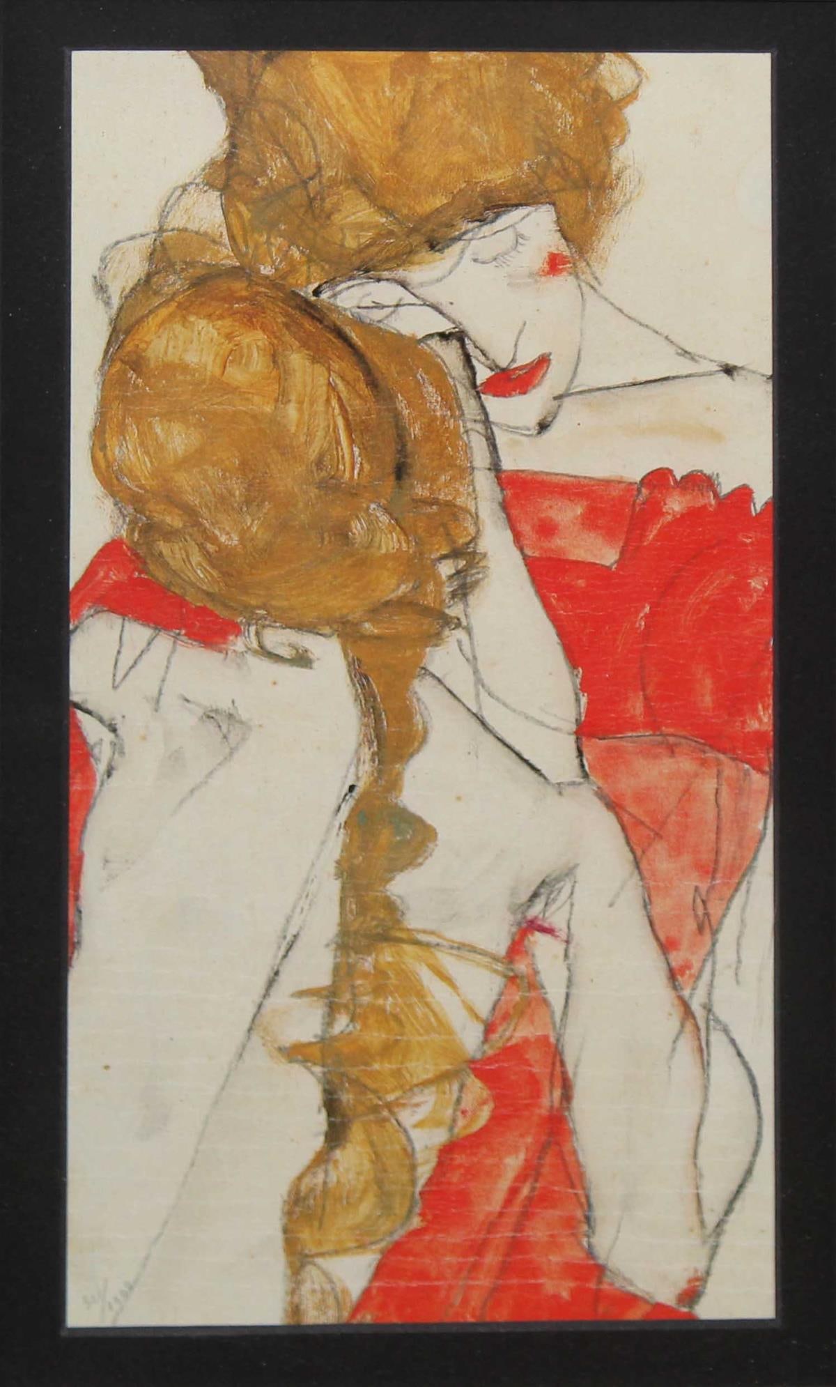 Egon Schiele (After) - Mutter und Tochter: Artist: Egon Schiele (After) Title: Mutter und Tochter Year: 1985 Dimensions: 27in. by 19.25in. Edition: from the rare limited edition of 1000 Publisher: Akademische Druck Verlangsanstalt Suite: