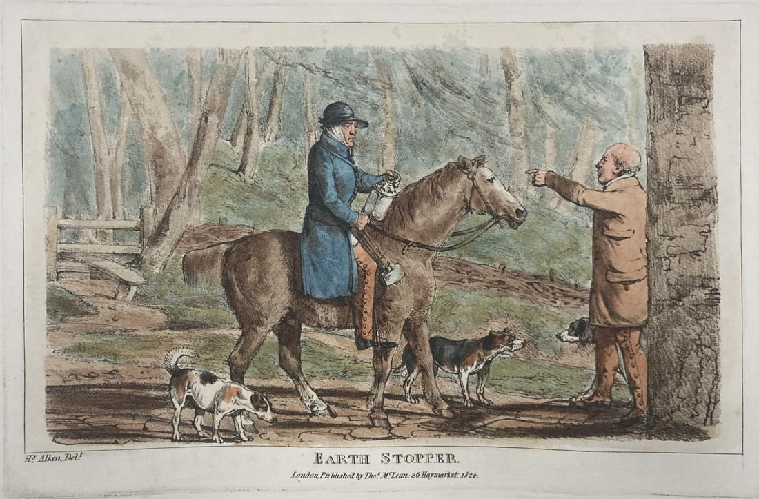 Henry Alken - Earth Stopper: Artist: Henry Alken Title: Earth Stopper Year: 1825 Dimensions: 10in. by 14. Edition: From the Rare Limited Edition Publisher: Howlett and Brimmer Suite: The National Sports of Great Britain Medium: