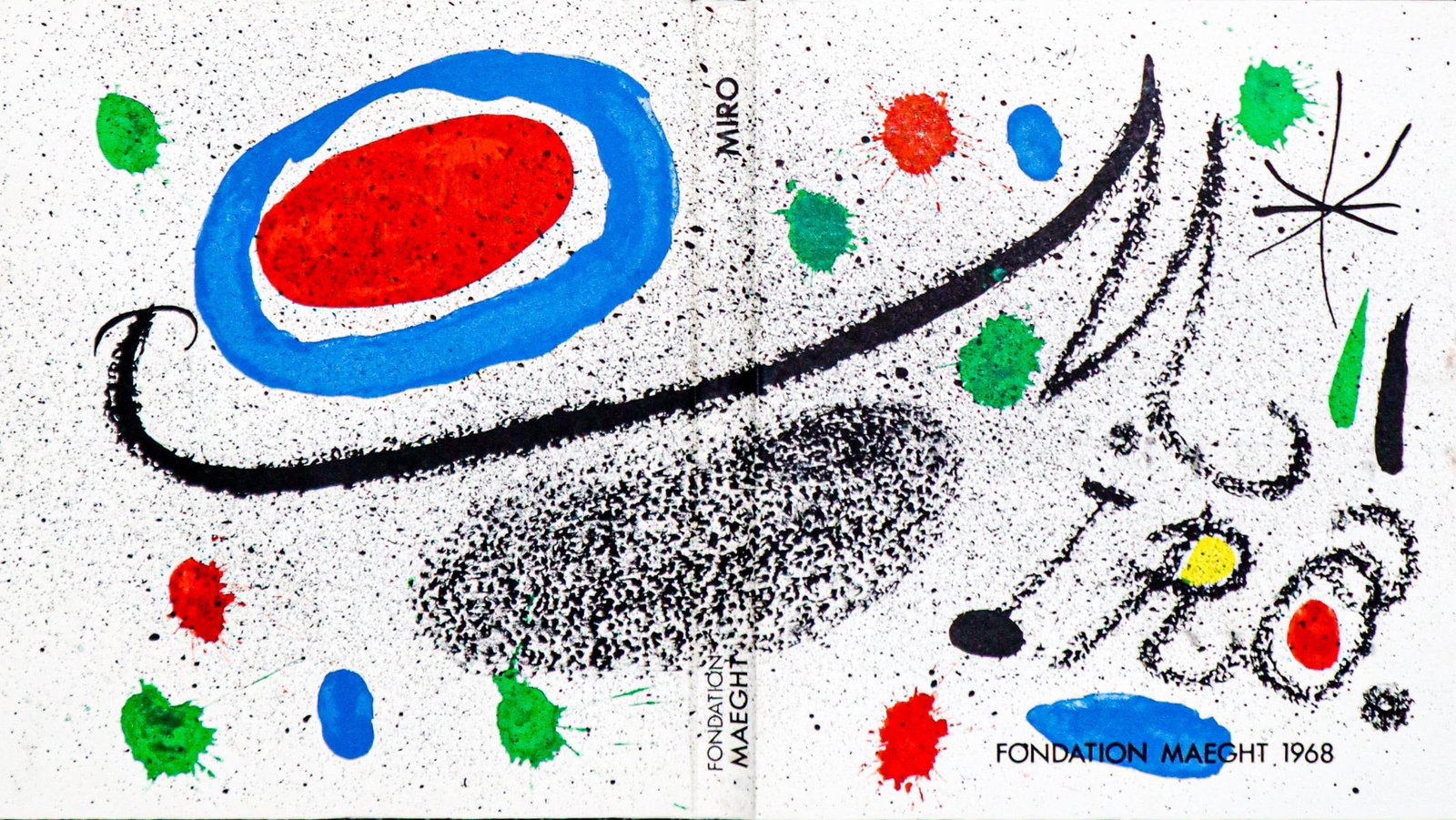 Joan Miro - For Foundation Maeght Saint Paul: Artist: Joan Miro Title: For Foundation Maeght Saint Paul Year: 1968 Dimensions: 8.75in. by 16in. Edition: From the rare limited edition Publisher: Foundation M