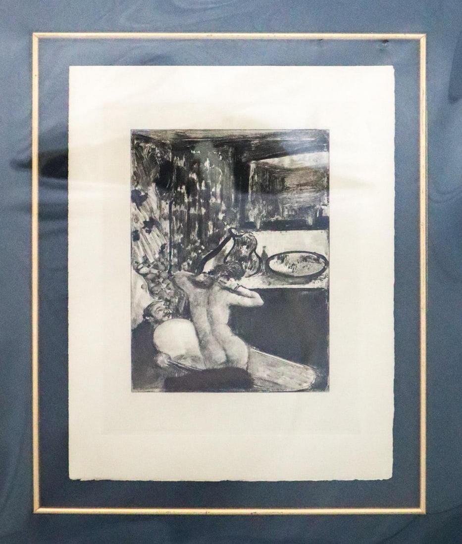 Edgar Degas (After) - Illustration fomr "La Maison: Artist: Edgar Degas (After) Title: Illustration fomr "La Maison Tellier" by Guy de Maupassant Year: 1933 Dimensions: 4.5in. by 6in. Edition: From the rare limited deluxe edition Medium: Original