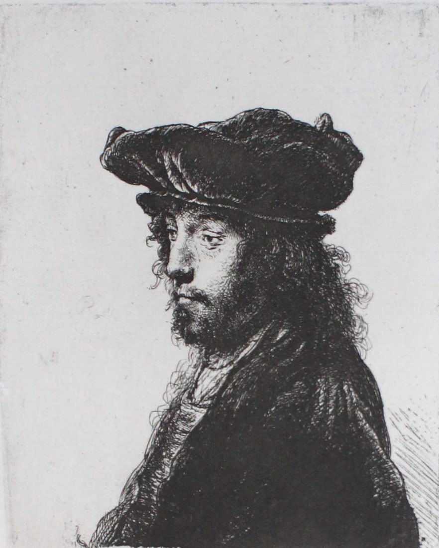 Rembrandt van Rijn (after) - The Fourth Oriental Head: Artist: Rembrandt van Rijn (after) Title: The Fourth Oriental Head Year: 1880 Dimensions: 17 1/2in. by 12 1/2in. Edition: From the rare limited edition of 500 Suite: The Work of Rembrandt Blanc Tome