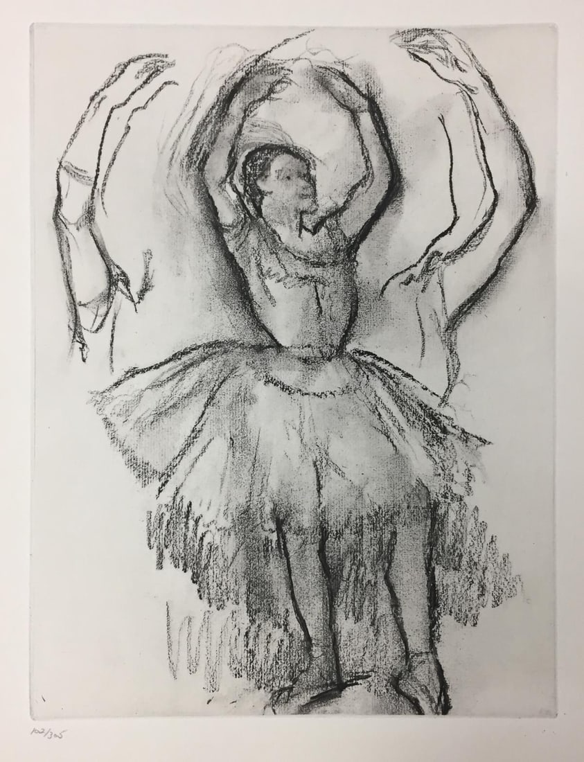 Edgar Degas - Ballerina III From the Danse Dessin: Artist: Edgar Degas Title: Ballerina III From the Danse Dessin Year: 1938 Dimensions: 9.7in. by 12.7in. Edition: From the rare limited edition of 305 Publisher: Ambroise Vollard Editeur: Paris.