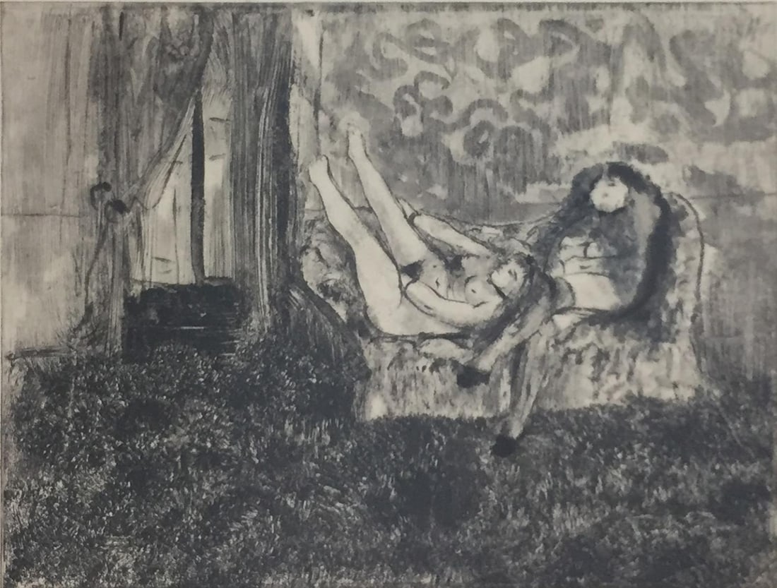 Edgar Degas (after) - Untitled from "Mimes des: Artist: Edgar Degas (after) Title: Untitled from "Mimes des Courtisanes du Lucien" Year: 1935 Dimensions: 9 3/4in. by 12 3/4in. Edition: From the rare limited edition of 325 Publisher: Paris :