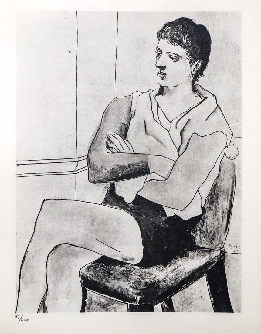 Pablo Picasso - Portrait du baigneur: Artist: Pablo Picasso Title: Portrait du baigneur Dimensions: 8.5in. by 11in. Edition: From the rare limited edition Suite: Pablo Picasso by Eugenio D'Ors Medium:<