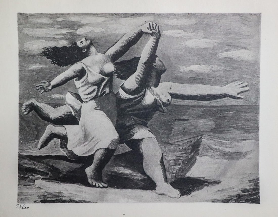 Pablo Picasso - Femmes courant au bord de la mer: Artist: Pablo Picasso Title: Femmes courant au bord de la mer Dimensions: 8.5in. by 11in. Edition: From the rare limited edition Suite: Pablo Picasso by Eugenio D'Ors Medium: Lithograph on paper