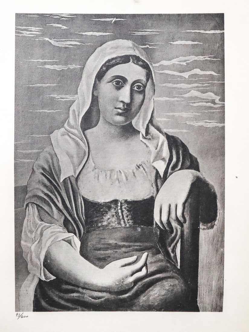 Pablo Picasso - Femme assise: Artist: Pablo Picasso Title: Femme assise Dimensions: 8.5in. by 11in. Edition: From the rare limited edition Suite: Pablo Picasso by Eugenio D'Ors Medium: Lithograph on paper Condition: Excellent