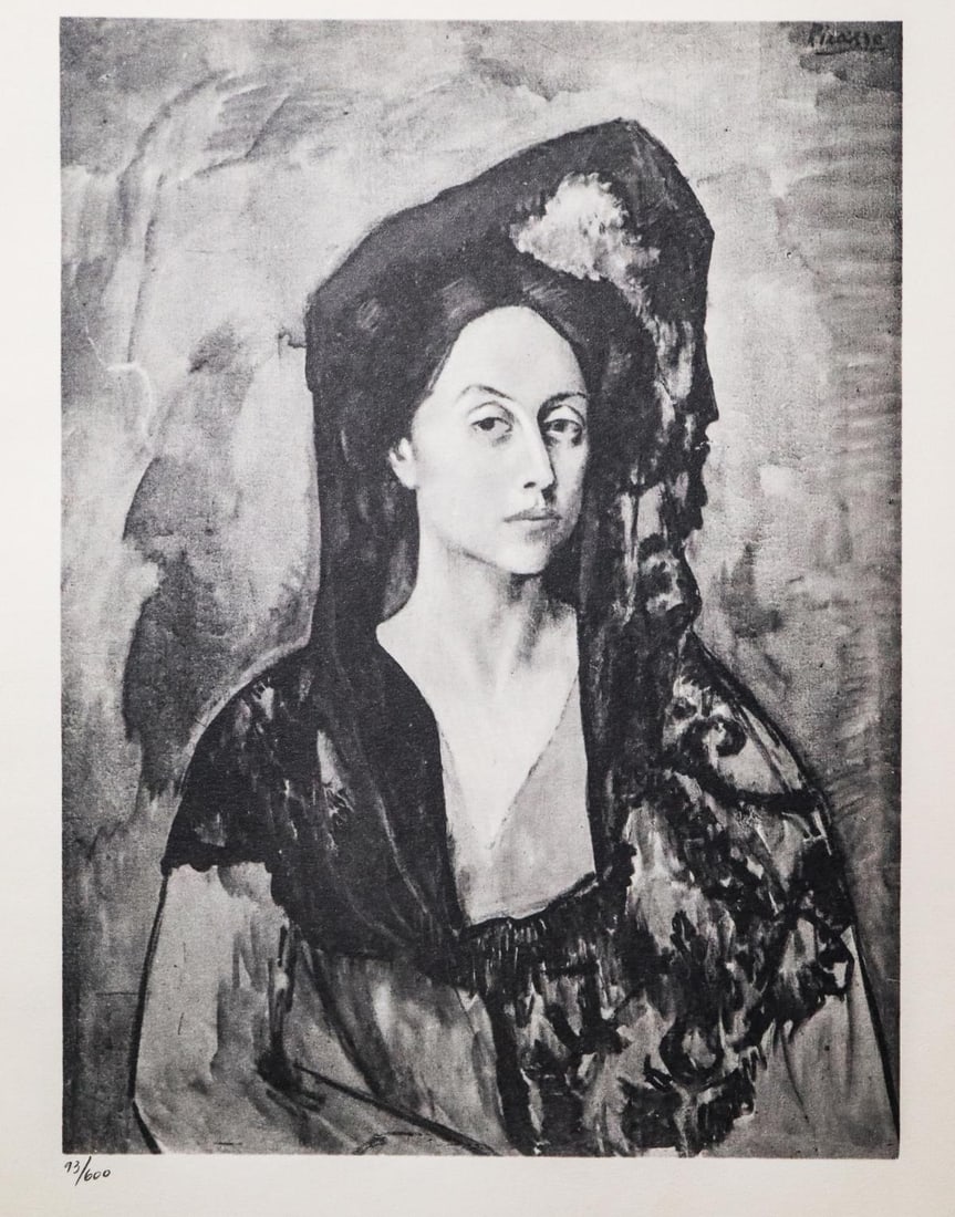 Pablo Picasso - Portrait de Mme Canal: Artist: Pablo Picasso Title: Portrait de Mme Canal Dimensions: 8.5in. by 11in. Edition: From the rare limited edition of 600 Suite: Pablo Picasso by Eugenio D'Ors Medium: Lithograph on paper