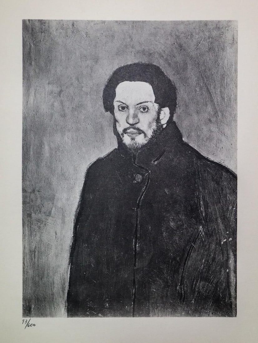Pablo Picasso - Portrait de L'artiste apres une maladie (After): Artist: Pablo Picasso Title: Portrait de L'artiste apres une maladie Dimensions: 8.5in. by 11in. Edition: From the rare limited edition of 600 Suite: Pablo Picasso by Eugenio D'Ors Medium: Lithograph
