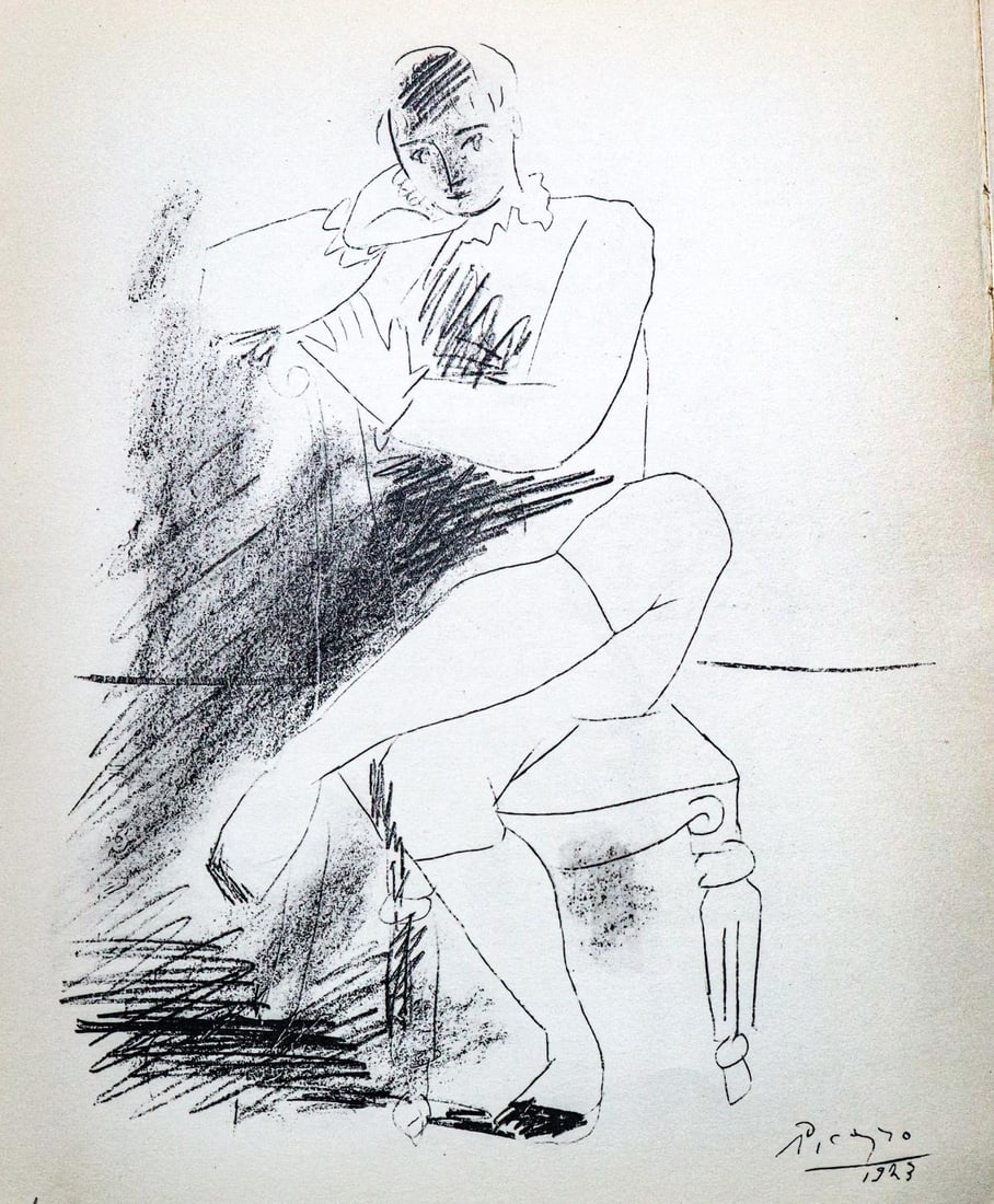 Pablo Picasso - Untitled (After): Artist: Pablo Picasso Title: Untitled Dimensions: 11in. by 9in. Edition: From the rare limited edition Suite: Pablo Picasso by Eugenio D'Ors Medium: Lithograph on paper Condition: Excellent Comes