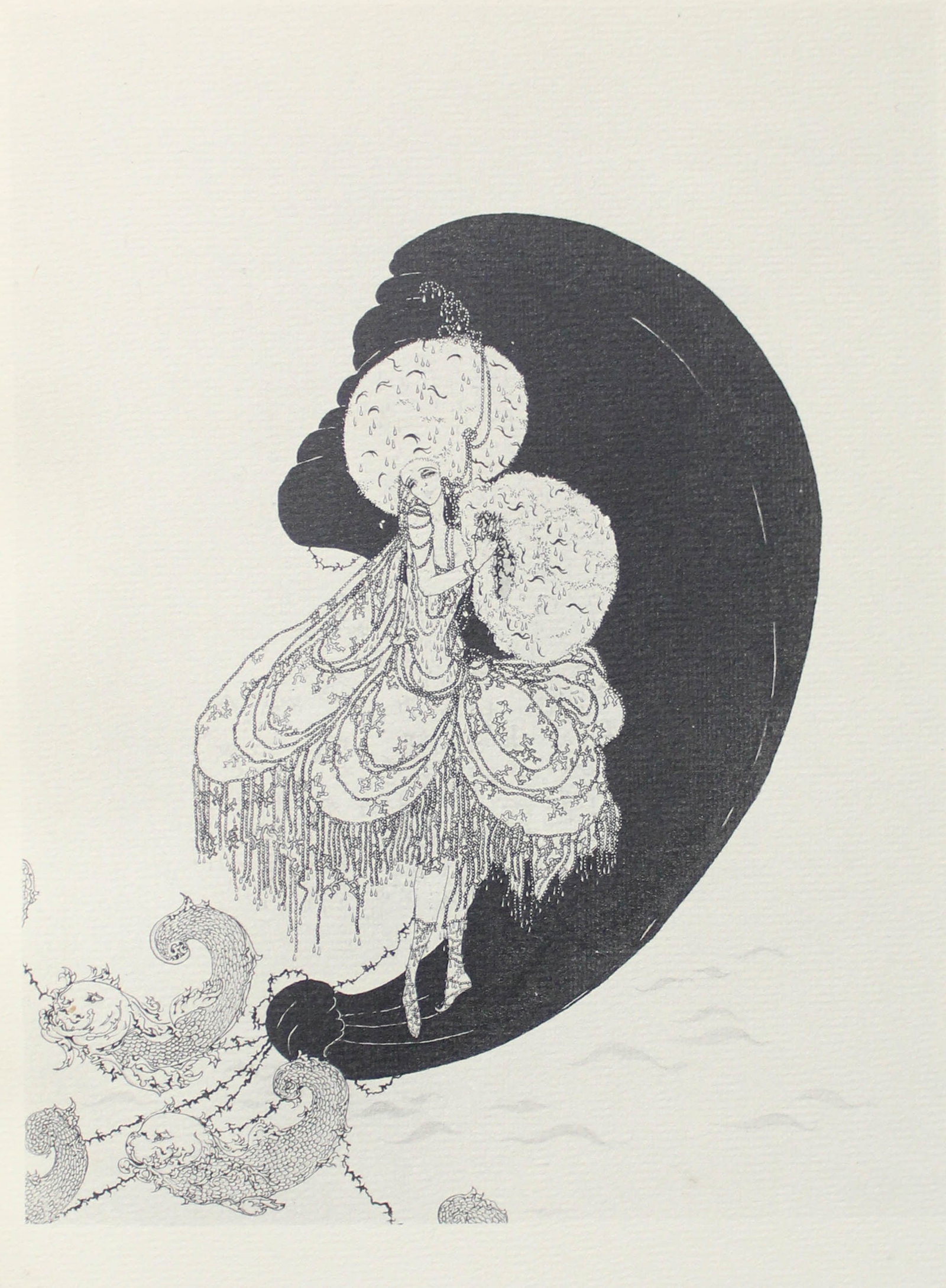 Alastair - The Queen of Sheba Drawn by Dolphins from the Temptation of St Anthony: Artist: Alastair Title: The Queen of Sheba Drawn by Dolphins from the Temptation of St Anthony Year: 1925 Dimensions: 12 3/4 x 9 7/8 in. Edition: From the Rare Limited Edition of 975 Publisher: