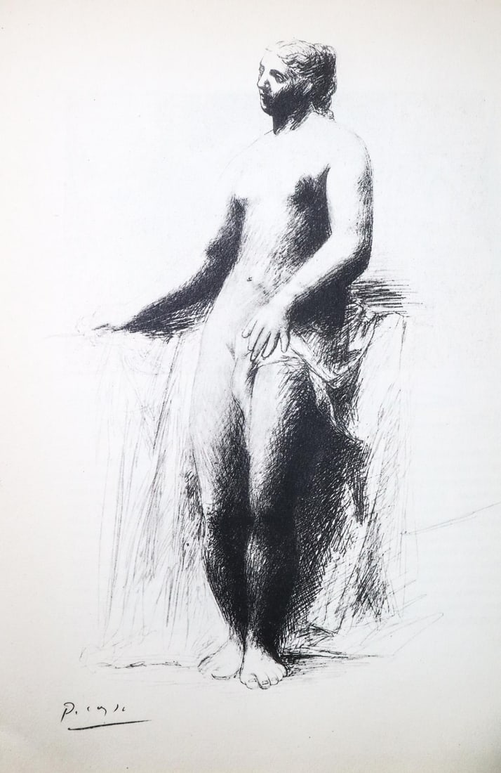 Pablo Picasso - Untitled (After): Artist: Pablo Picasso Title: Untitled Dimensions: 11in. by 9in. Edition: From the rare limited edition Suite: Pablo Picasso by Eugenio D'Ors Medium: Lithograph on paper Condition: Excellent Signature