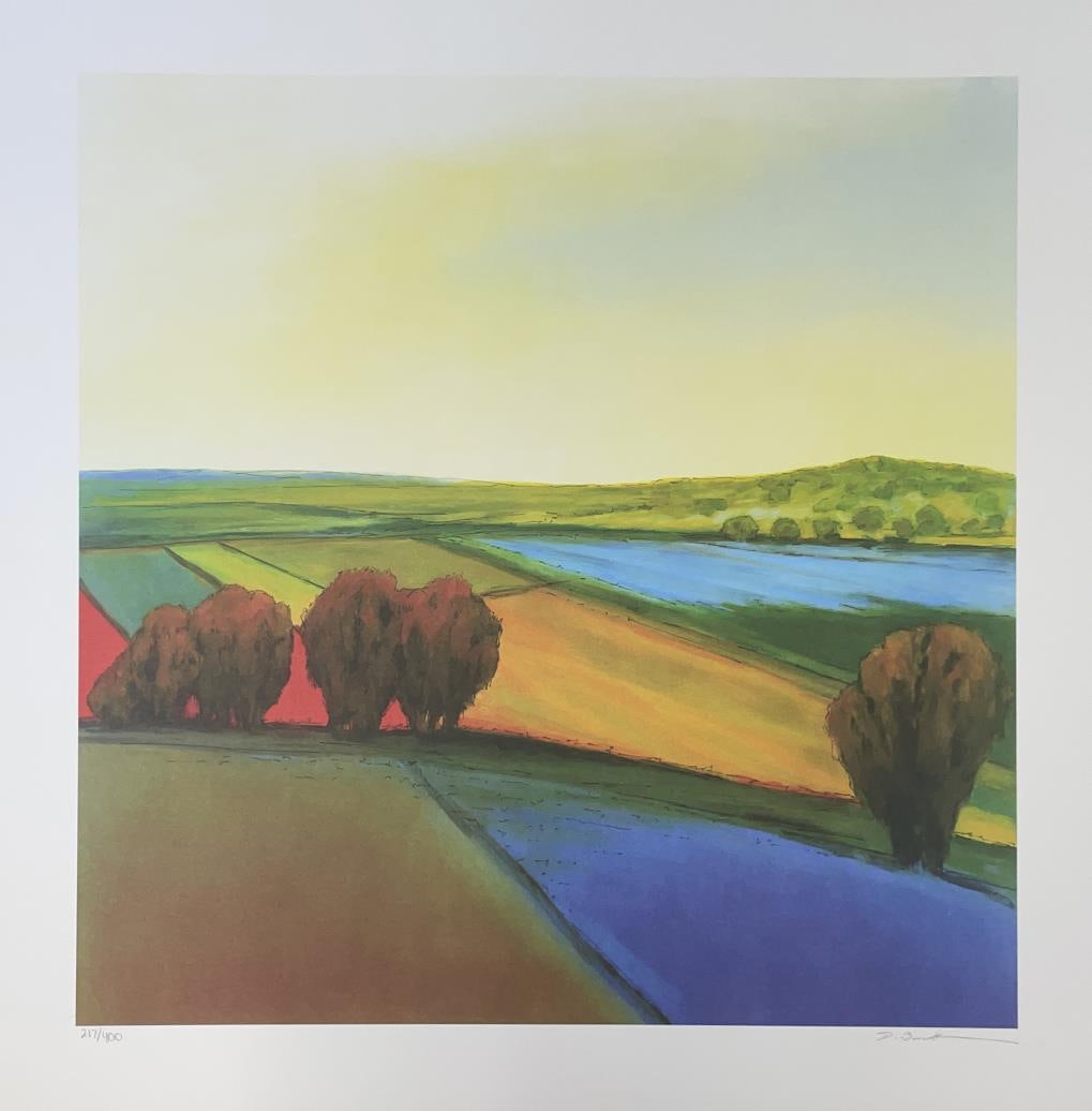 Unknown Artist - Landscape: Artist: Unknown Artist Title: Landscape Dimensions: 24in. by 24in. Edition: From the rare limited edition of 400 Medium: Original Lithograph in colors on Paper Condition: Excellent Signature Details: