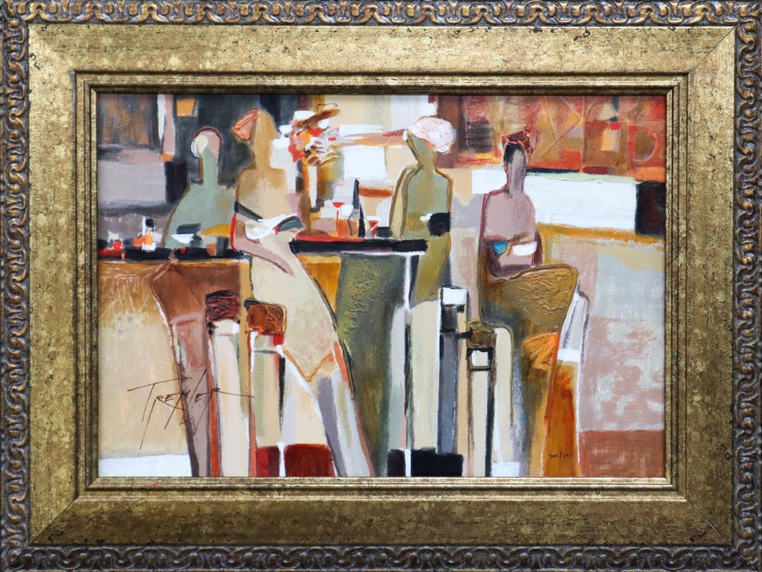 Yuri Tremler - Matinee II: Artist: Yuri Tremler Title: Matinee II Dimensions: 12in. by 18in. Edition: From the rare limited edition of 240 Medium: Original serigraph printed on wood Condition: Excellent Signature Details: Hand