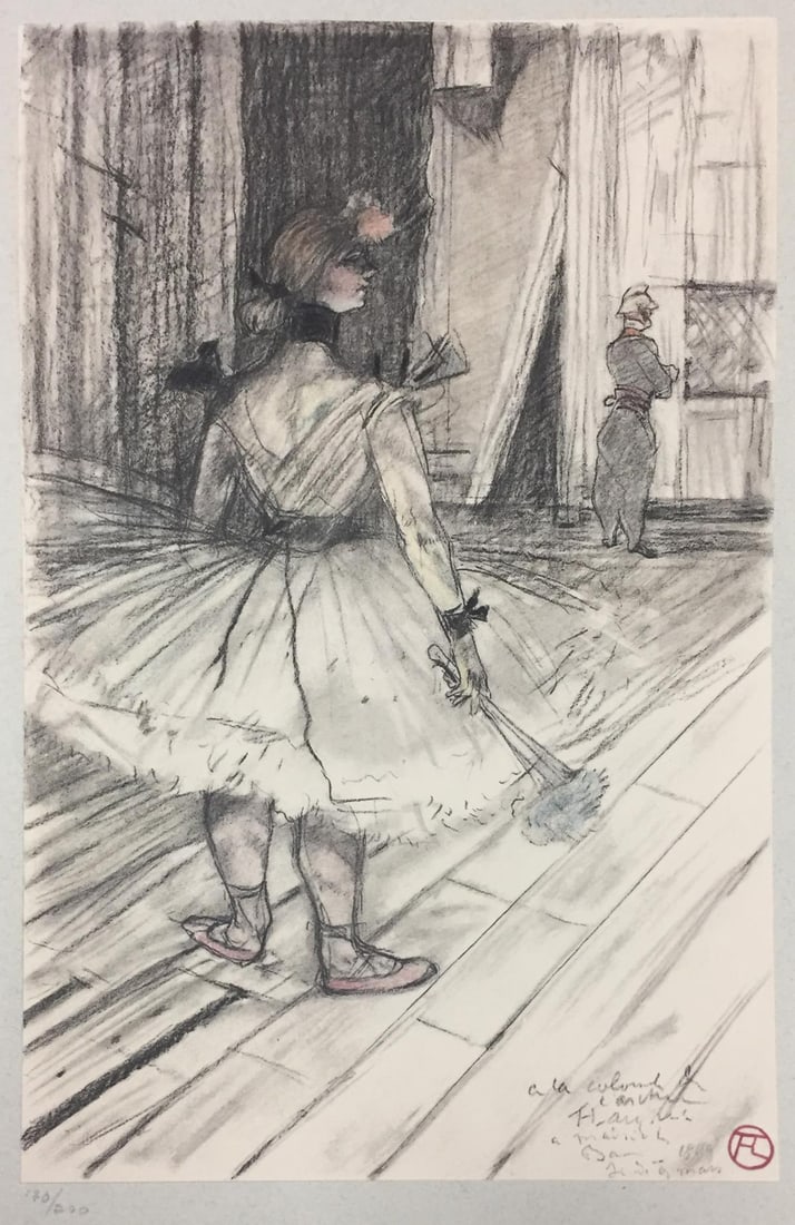 Henri Toulouse-Lautrec - Dans les Coulisses (1908): Artist: Henri Toulouse-Lautrec Title: Dans les Coulisses Year: 1908 Dimensions: 17in. by 12 3/8in. Edition: From the Rare Limited Edition of 200 Publisher: Labraire de France Suite: Au Cirque Medium: