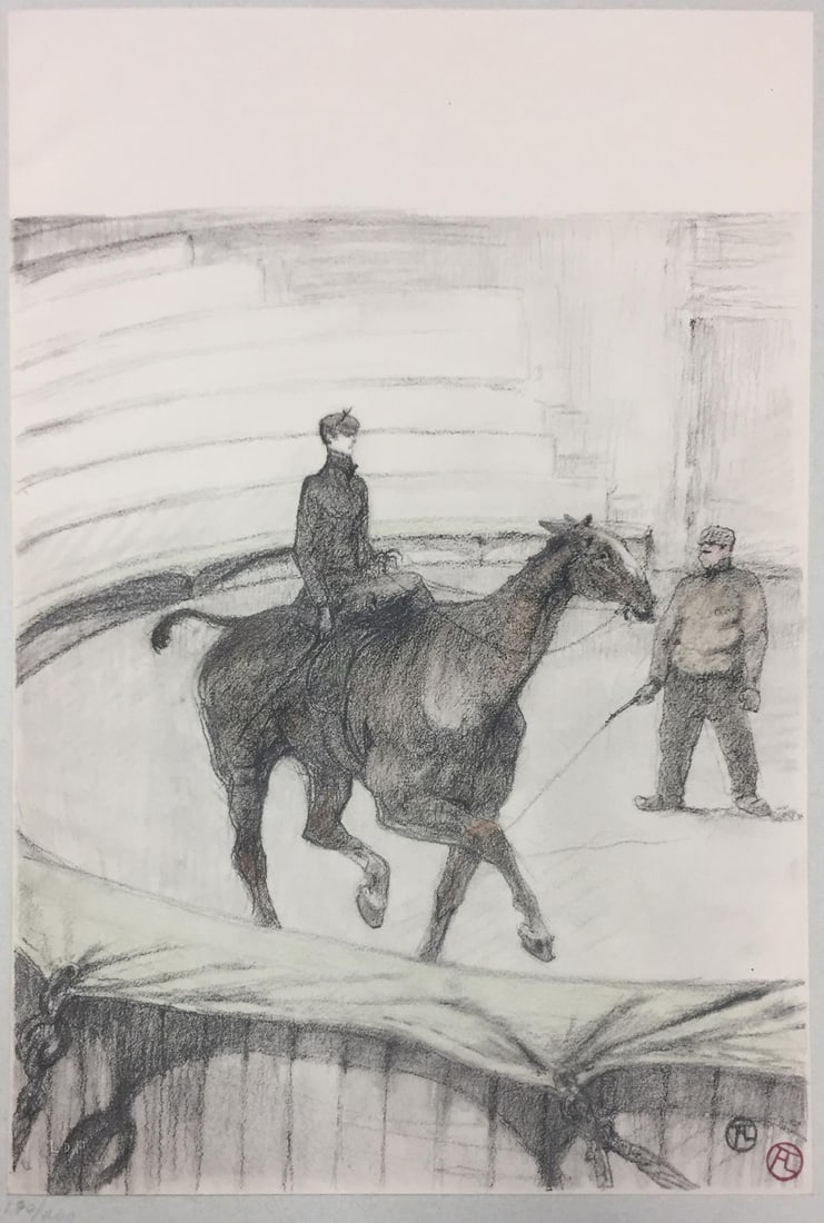 Henri Toulouse-Lautrec - Travail de Repetition (1908): Artist: Henri Toulouse-Lautrec Title: Travail de Repetition Year: 1908 Dimensions: 17in. by 12 3/8in. Edition: From the Rare Limited Edition of 200 Publisher: Labraire de France Suite: Au Cirque