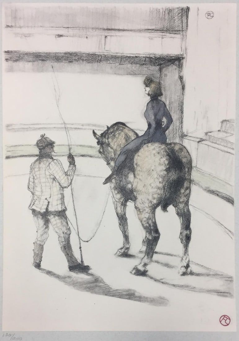 Henri Toulouse-Lautrec - Travail de Repetition du: Artist: Henri Toulouse-Lautrec Title: Travail de Repetition du Panneau Year: 1908 Dimensions: 17in. by 12 3/8in. Edition: From the Rare Limited Edition of 200 Publisher: Labraire de France Suite: Au