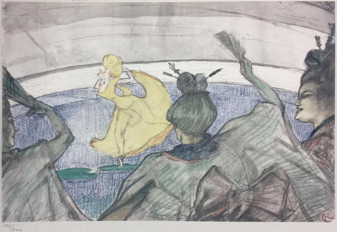 Henri Toulouse-Lautrec - Ballet Fantaisie Nautique et: Artist: Henri Toulouse-Lautrec Title: Ballet Fantaisie Nautique et Japonaise Year: 1908 Dimensions: 17in. by 12 3/8in. Edition: From the Rare Limited Edition of 200 Publisher: Labraire de France