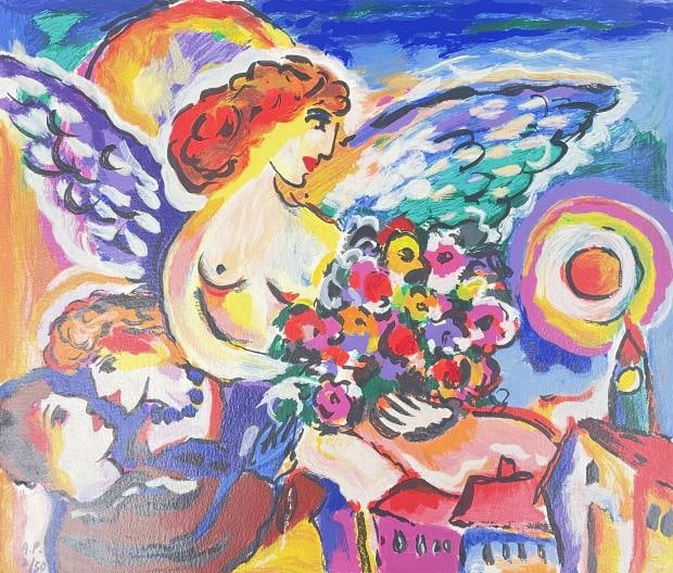 Zamy Steynovitz - Untitled (Angel): Artist: Zamy Steynovitz Title: Untitled (Angel) Year: c. 1951- 2000 Dimensions: 14 3/4in. by 11 1/2in. Edition: From the rare limited AP edition of 50 Medium: O