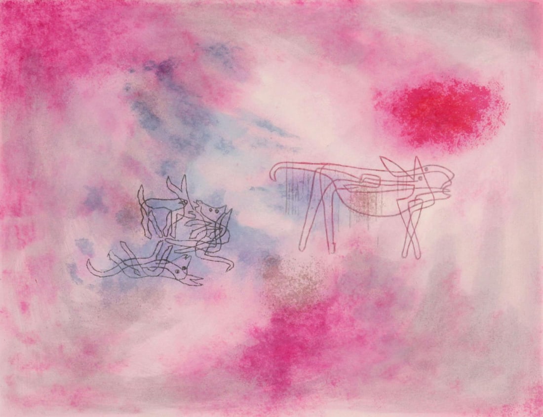 Paul Klee - Sie Brullt Wir Spielen: Artist: Paul Klee Title: Sie Brullt Wir Spielen Year: 1958 Dimensions: 13.25in. by 9.75in. Edition: From the limited edition of 200 Publisher: New York Graphic Society New York Medium: Original