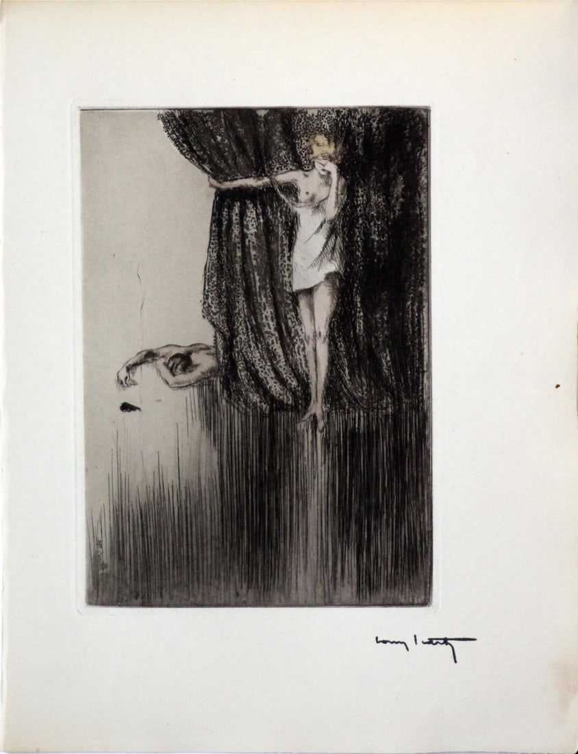 Louis Icart - Gruesome Deed from "L'ingenue Libertine": Artist: Louis Icart Title: Gruesome Deed from "L'ingenue Libertine" Year: 1926 Dimensions: 9.75in. by 12.75in. Edition: From the rare limited edition of 500 Suite: L'ingenue Libertine Medium: