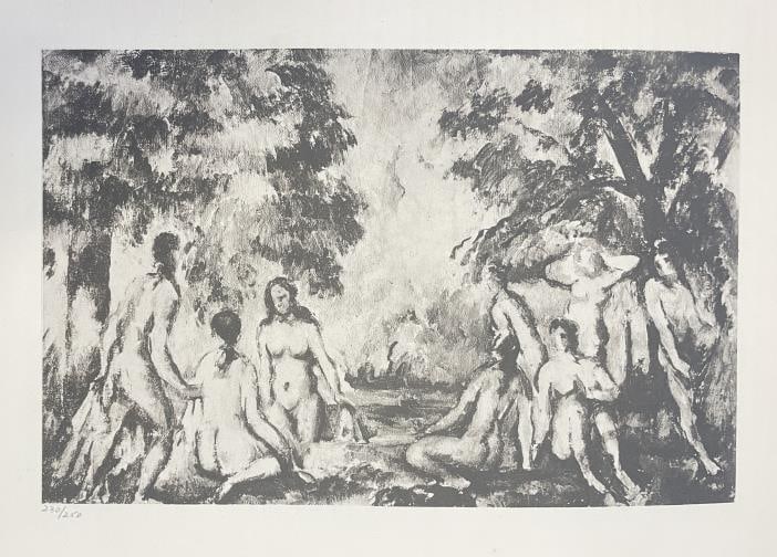 Paul Cezanne (After) - Baigneuses: Artist: Paul Cezanne (After) Title: Baigneuses Year: 1914 Dimensions: 15in. by 11in. Edition: From the rare limited edition of 250 Publisher: Bernheim-Jeune Editeurs Paris Suite: Cezanne Medium: