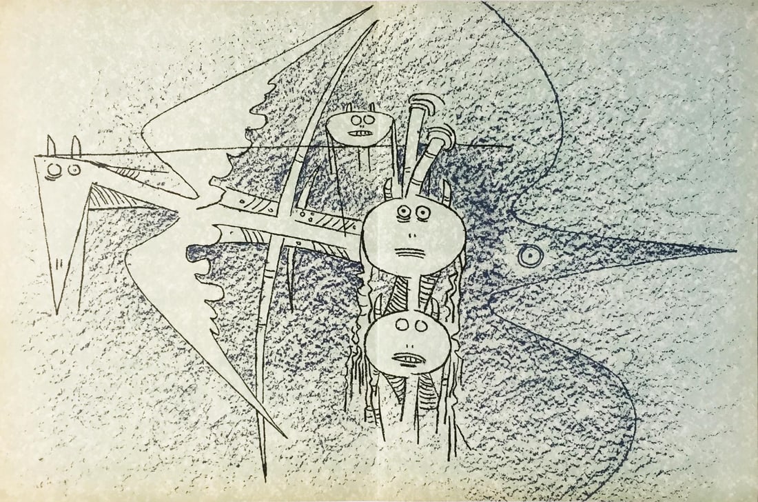 Wifredo Lam - Untitled III: Artist: Wifredo Lam Title: Untitled III Year: 1963 Dimensions: 19 1/4in. by 12 3/4in. Edition: From the Rare Limited Edition Publisher: Krugier et Cie Suite: Suites 3 Medium: Lithograph in Colors