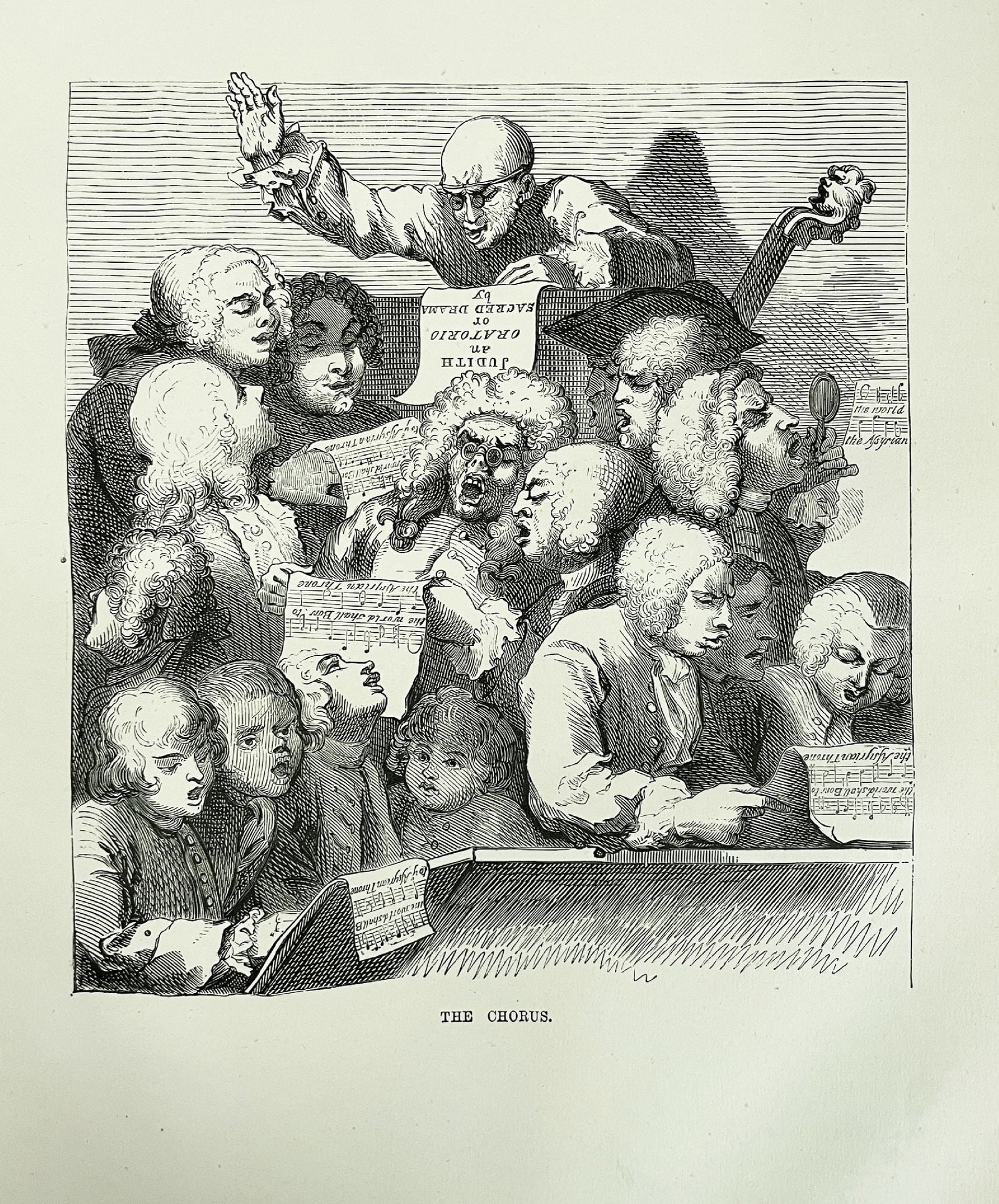 William Hogarth - The Chorus: Artist: William Hogarth Title: The Chorus Year: 1874 Dimensions: 12 3/4 x 9 3/4 in. Edition: From the rare limited edition Medium: Offset Lithograph on Paper Condition: Excellent Comes with Letter of