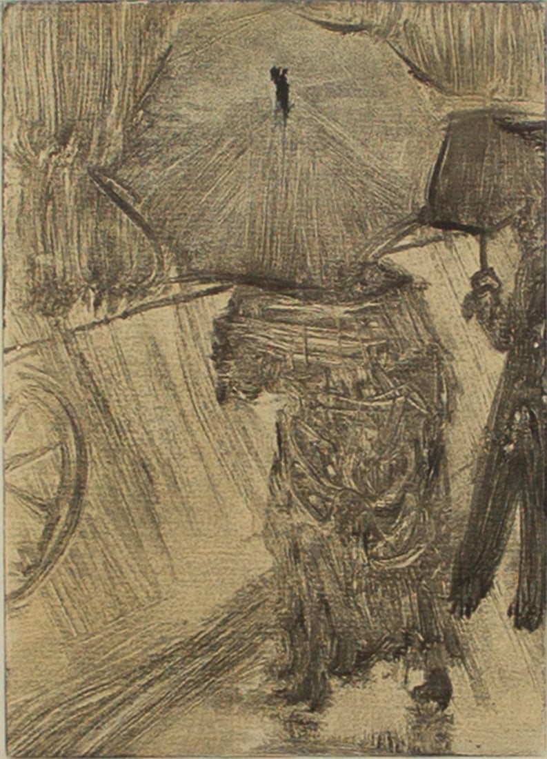 Edgar Degas (after) - Sous La Pluie: Artist: Edgar Degas (after) Title: Sous La Pluie Year: 1939 Dimensions: 9 3/4in. by 12 1/2in. Edition: From the rare limited edition of 325 impressions Publisher: Auguste Blaizot et Fils: Paris