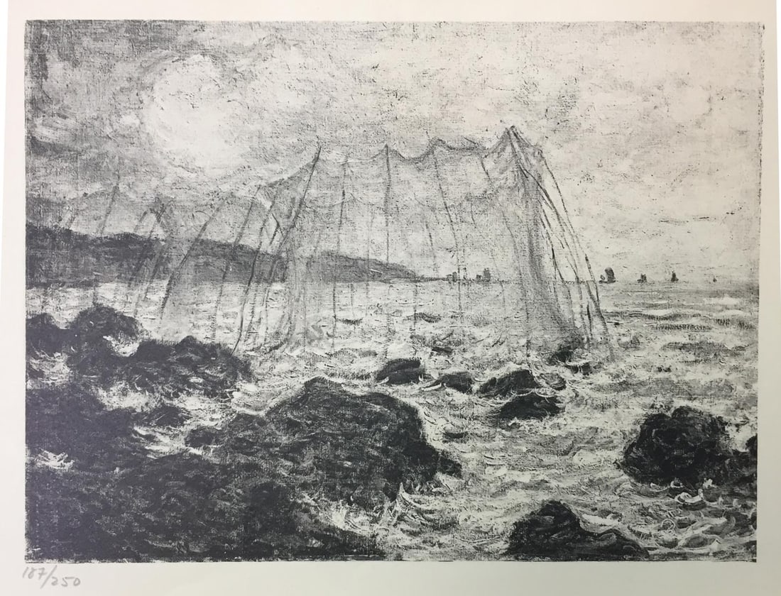 Claude Monet (After) - Les Filets: Artist: Claude Monet (After) Title: Les Filets Year: 1921 Dimensions: 8 1/2in. by 12in. Edition: From the rare limited edition of 250 Publisher: Les Editions Bernheim-Jeune Suite: Claude Monet