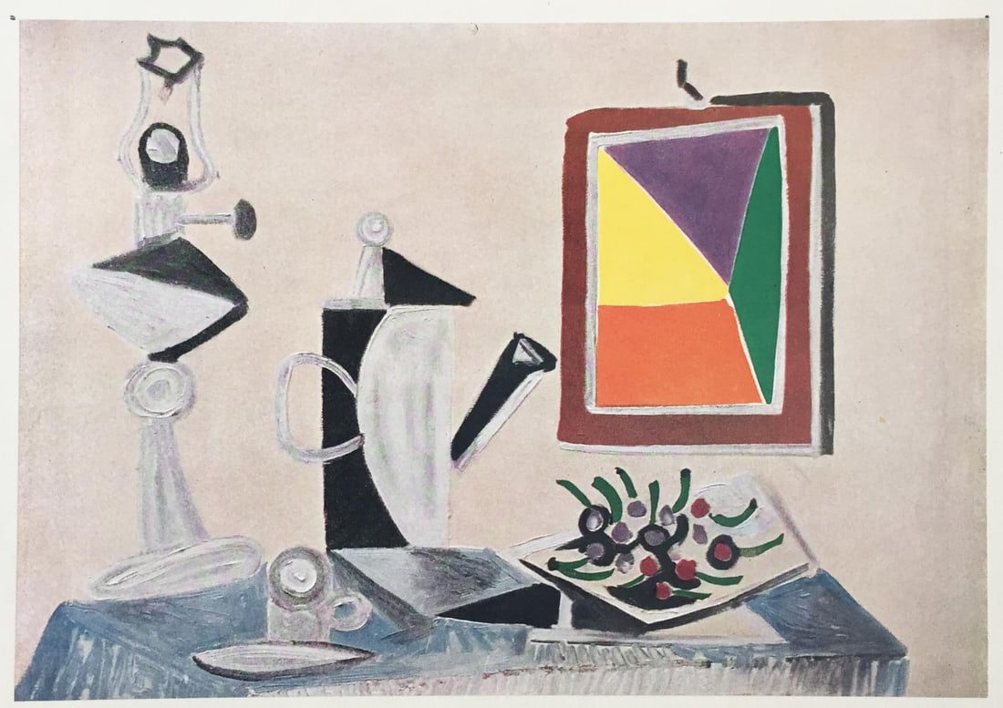 Pablo Picasso (After)- Nature Morte au Miroir: Artist: Pablo Picasso (After) Title: Nature Morte au Miroir Year: 1946 Dimensions: 14 3/4in. by 10 7/8in. Edition: From the Rare Limited Edition Publisher: Les