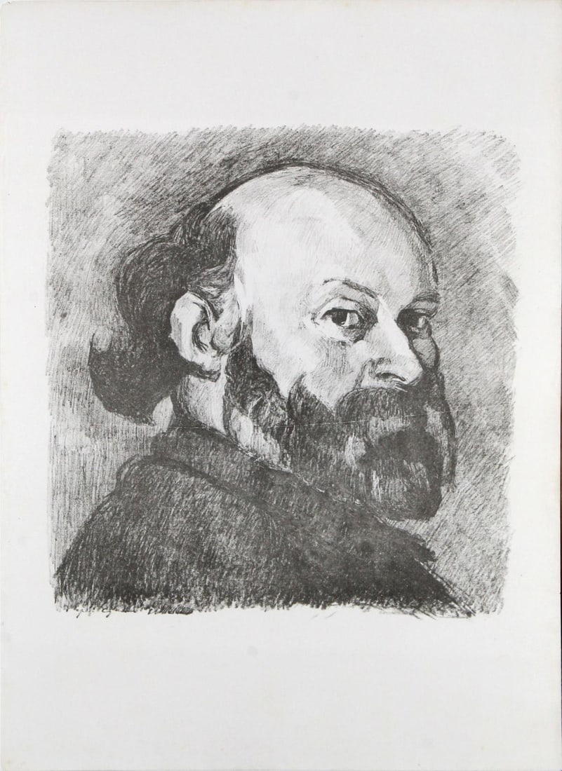 Edourard Vuillard - Portrait of Cezanne: Artist: Edourard Vuillard Title: Portrait of Cezanne Year: 1914 Dimensions: 15in. by 10 1/4in. Edition: From the limited edition of 100 Medium: Original lithogr