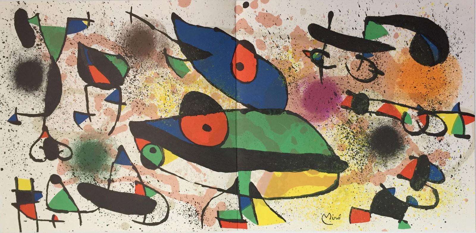 Joan Miro - Lithograph II from Sculptures: Artist: Joan Miro Title: Lithograph II from Sculptures Year: 1974 Dimensions: 11in. by 22in. Edition: From the Rare Limited Edition Publisher: Maeght