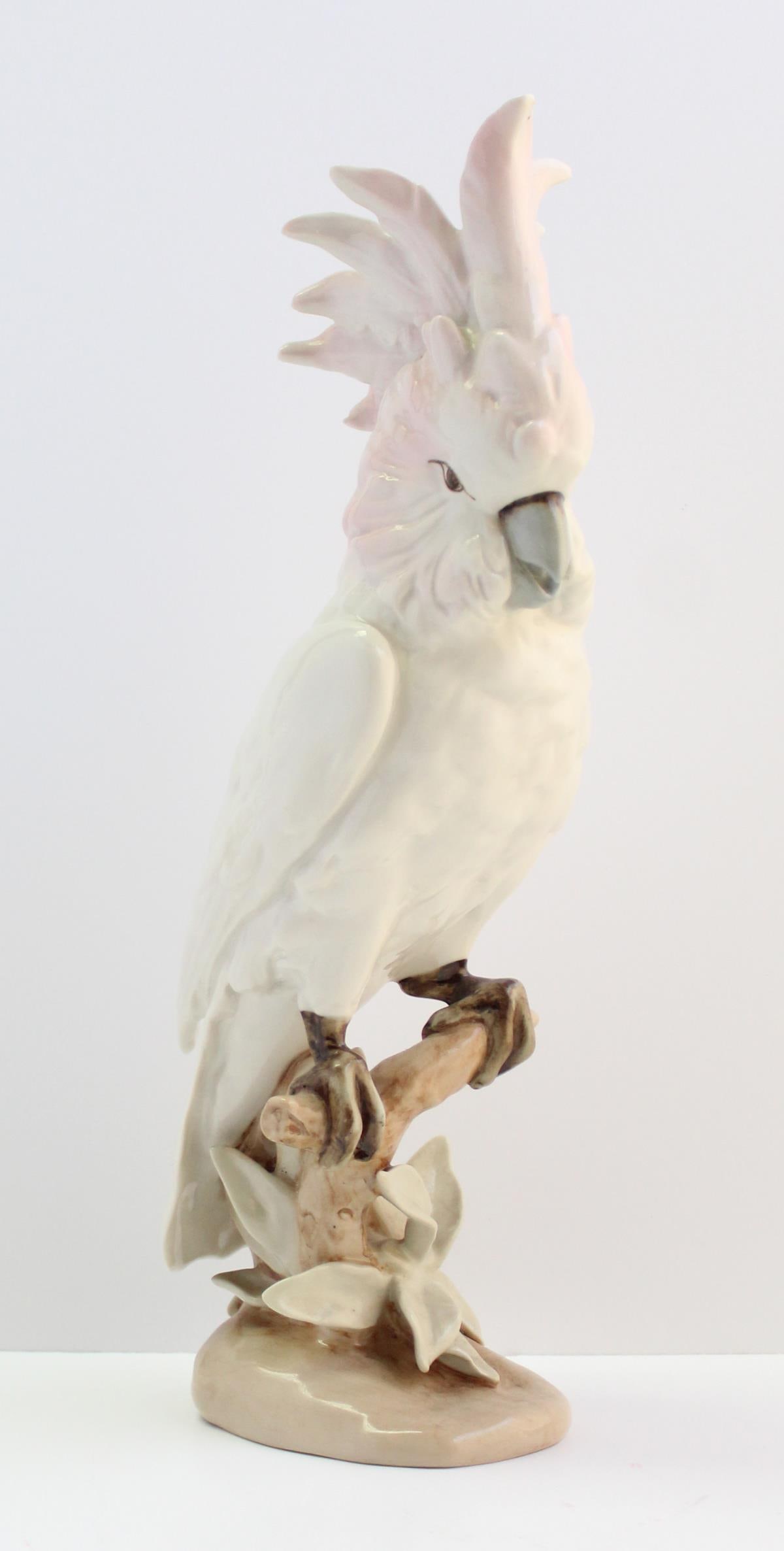 Royal Dux - Cockatiel: Artist: Royal Dux Title: Cockatiel Dimensions: 15 1/2in. by 7in. Edition: From the Rare Limited Edition Publisher: Royal Dux Medium: Porcelain Slip Cast with High Gloss Glaze Condition: Excellent