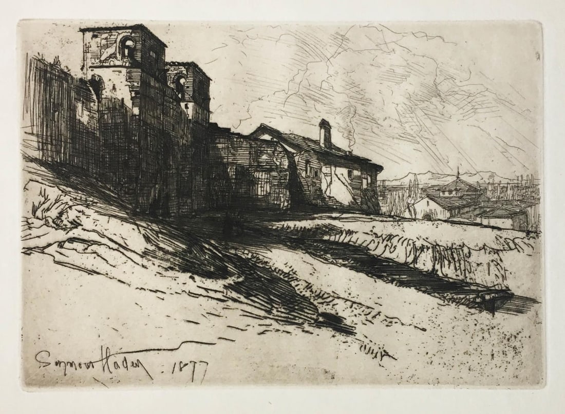 Francis Seymour Haden - Grim Spain: Artist: Francis Seymour Haden Title: Grim Spain Year: 1883 Dimensions: 9 7/16in. by 12 3/8in. Edition: From the Rare Limited Edition Publisher: The Fine Art Soc