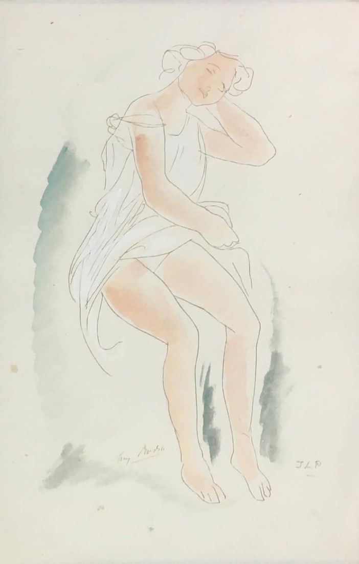 Auguste Rodin - Untitled: Artist: Auguste Rodin Title: Untitled Dimensions: 7 3/8in. by 11in. Edition: From the Rare Limited Edition Medium: Original Engraving Condition: Excellent <
