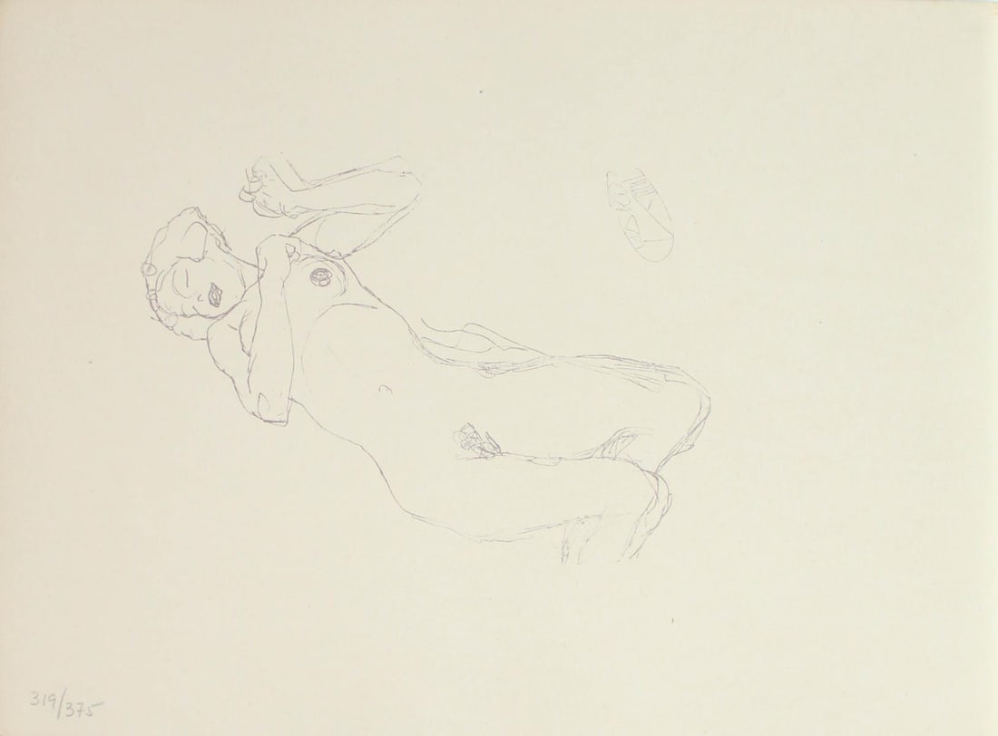 Gustav Klimt (After) - Untitled XVIII: Artist: Gustav Klimt (After) Title: Untitled XVIII Year: 1922 Dimensions: 10 1/2in. by 8in. Edition: From the limited edition of 375 Publisher: Thyrsos Verlag;