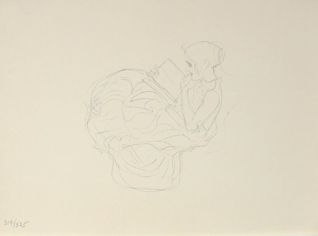 Gustav Klimt (After) - Untitled XX: Artist: Gustav Klimt (After) Title: Untitled XX Year: 1922 Dimensions: 10 1/2in. by 8in. Edition: From the limited edition of 375 Publisher: Thyrsos Verlag; Lei