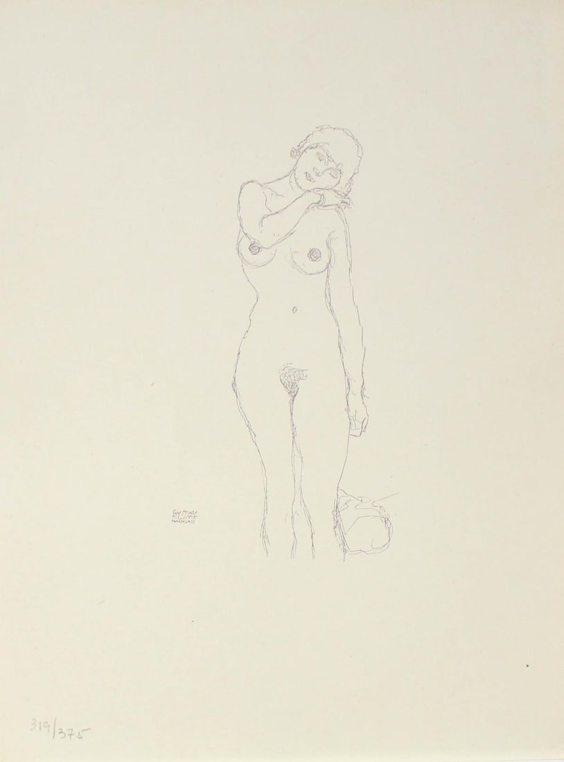 Gustav Klimt (After) - Untitled XXII: Artist: Gustav Klimt (After) Title: Untitled XXII Year: 1922 Dimensions: 10 1/2in. by 8in. Edition: From the limited edition of 375 Publisher: Thyrsos Verlag; L
