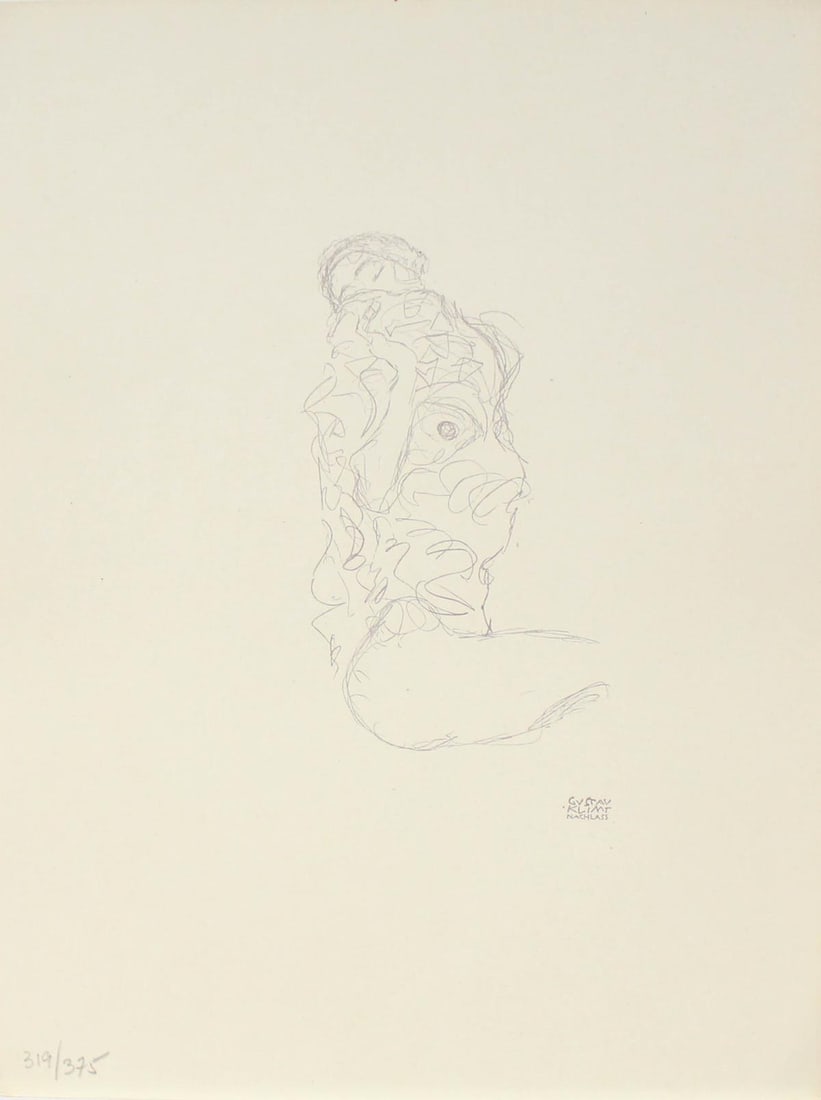 Gustav Klimt (After) - Untitled XXVI: Artist: Gustav Klimt (After) Title: Untitled XXVI Year: 1922 Dimensions: 10 1/2in. by 8in. Edition: From the limited edition of 375 Publisher: Thyrsos Verlag; L