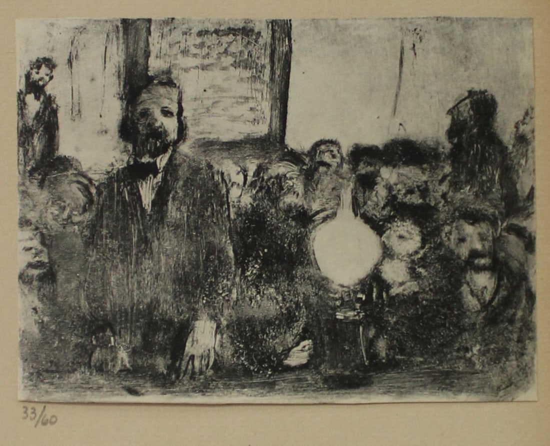Edgar Degas (after) - La Reunion Publique: Artist: Edgar Degas (after) Title: La Reunion Publique Year: 1919 Dimensions: 7.5in. by 10in. Edition: from the rare limited edition of 60 Publisher: Imprimerie J. Langlois in Faubourg St-Martin