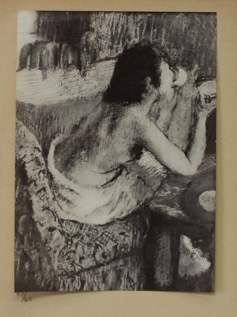Edgar Degas (after) - Femme Assise: Artist: Edgar Degas (after) Title: Femme Assise Year: 1919 Dimensions: 7.5in. by 10in. Edition: from the rare limited edition of 60 Publisher: Imprimerie J. Langlois in Faubourg St-Martin Paris.
