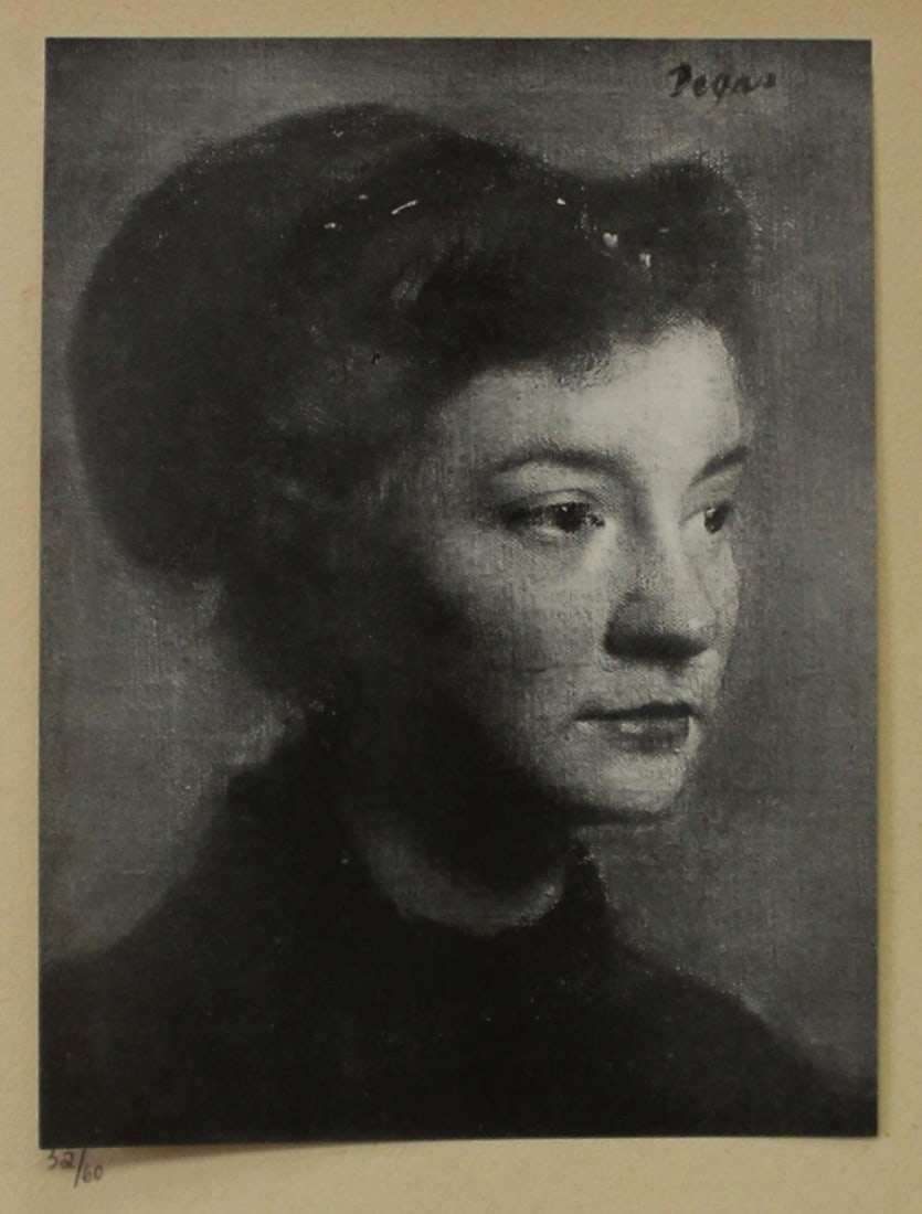 Edgar Degas (after) - Tete de Jeune Fille: Artist: Edgar Degas (after) Title: Tete de Jeune Fille Year: 1919 Dimensions: 7.5in. by 10in. Edition: from the rare limited edition of 60 Publisher: Imprimerie J. Langlois in Faubourg St-Martin