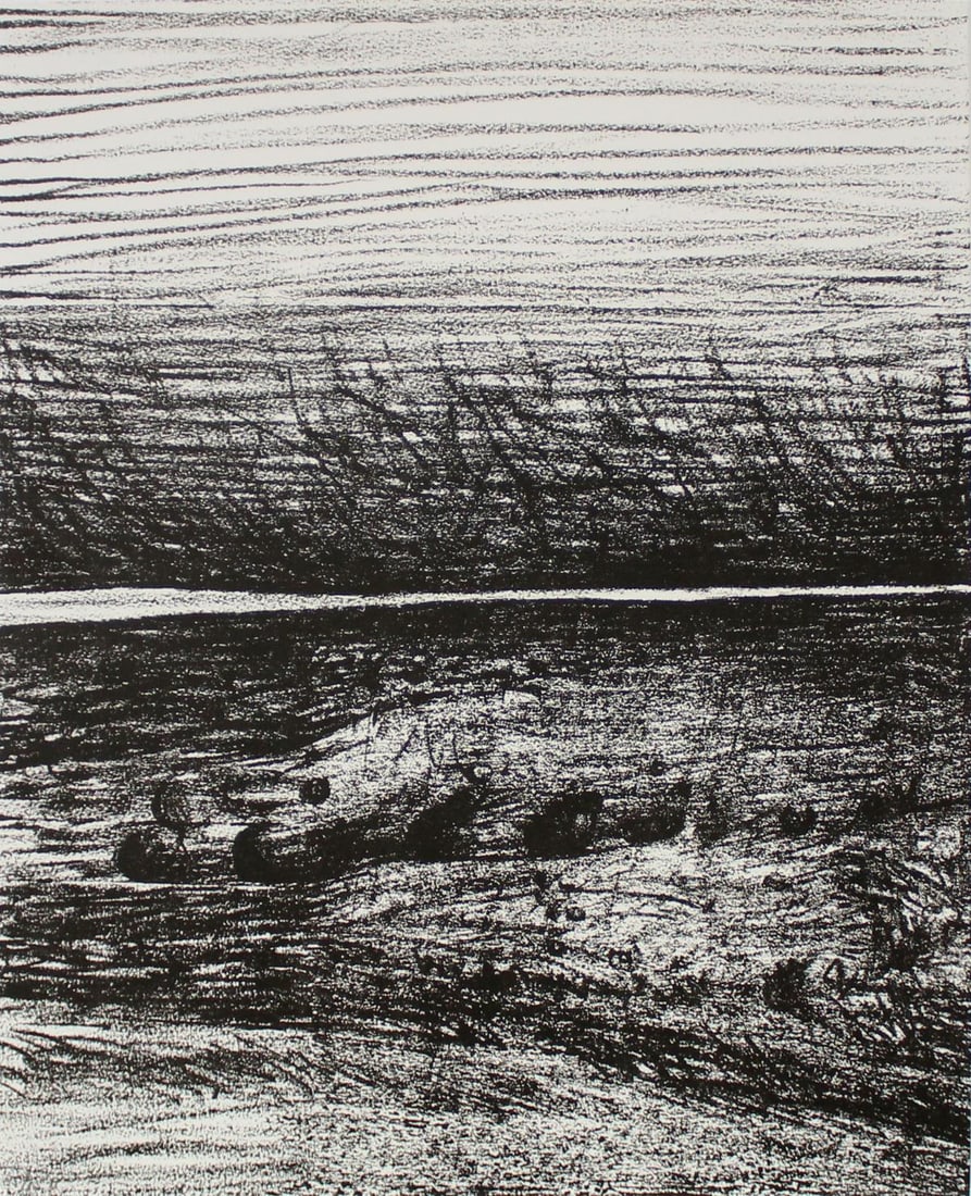 Henry Moore - Untitled VI: Artist: Henry Moore Title: Untitled VI Year: 1974 Dimensions: 16in. by 13in. Edition: From the Rare Limited Edition Publisher: Petersburg Press Suite: Auden Poems Medium: Lithograph on Paper