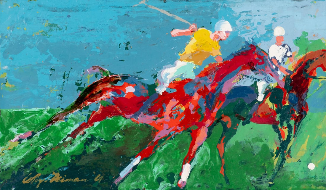 LeRoy Neiman - Malletmen: Artist: LeRoy Neiman Title: Malletmen Year: 1969 Dimensions: 6 x 10 in. Edition: Original work of art Medium: Oil on board Condition: Excellent Signature Details: Signed in oil lower left Comes with