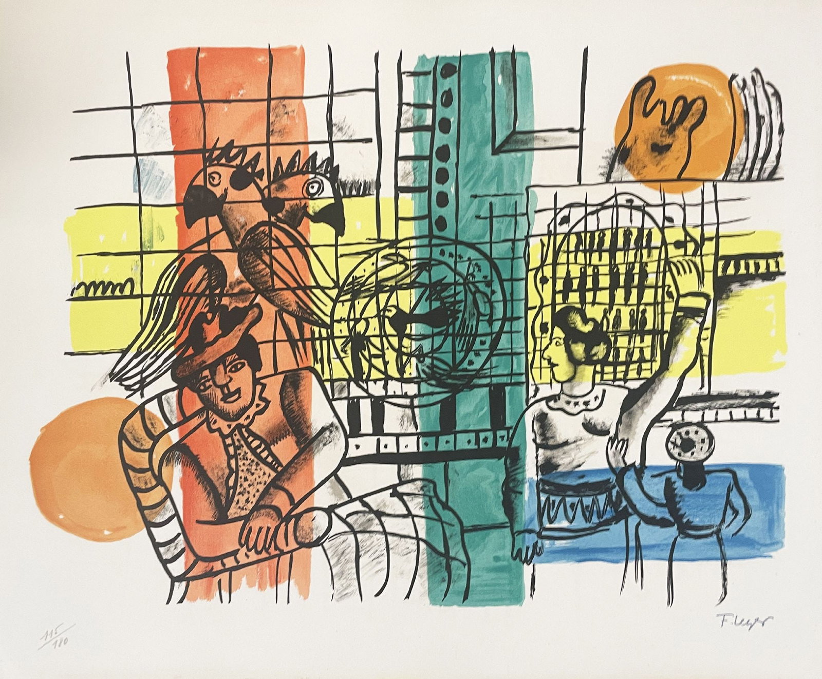 Fernand Leger - La Marchande D'Oiseaux: Artist: Fernand Leger Title: La Marchande D'Oiseaux Year: 1959 Dimensions: 19 3/4 x 25 3/4 in. Edition: Numbered from the rare limited edition of 180 Publisher: