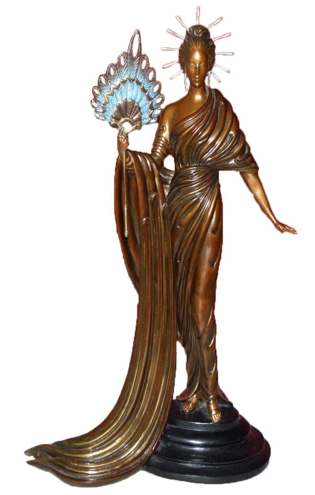 Erte - Aphrodite: Artist: Erte Title: Aphrodite Year: 1986 Dimensions: 19 x 12 in. Edition: From the rare limited edition of 375 Publisher: JM foundry stamp, Fine Art Acquisitions Medium: Original bronze sculpture