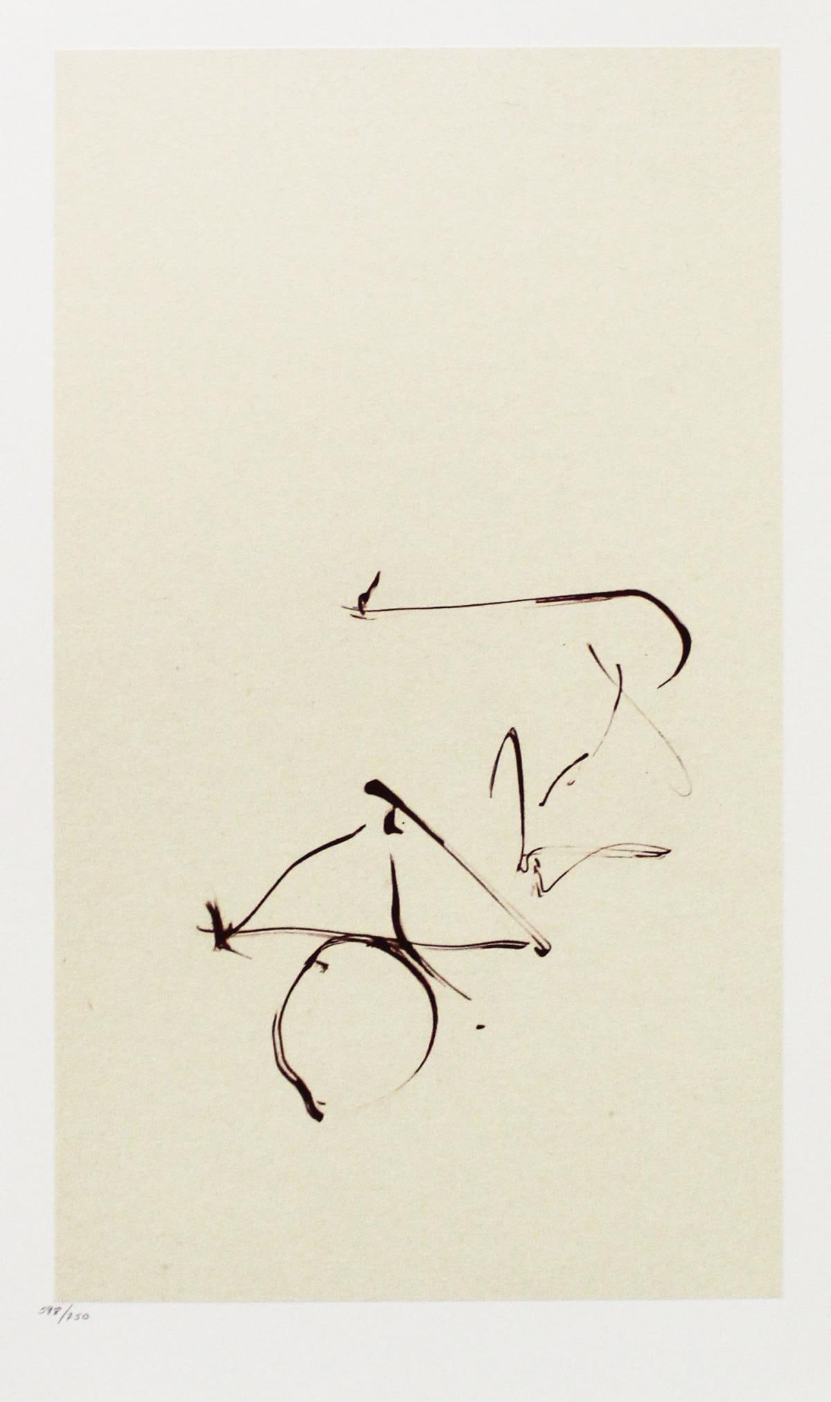 Robert Motherwell - Untitled 3: Artist: Robert Motherwell Title: Untitled 3 Year: 1988 Dimensions: 21in. by 16in. Edition: From the Rare Limited Edition of 750 Publisher: The Limited Editions Club New York Suite: The Octavio Paz